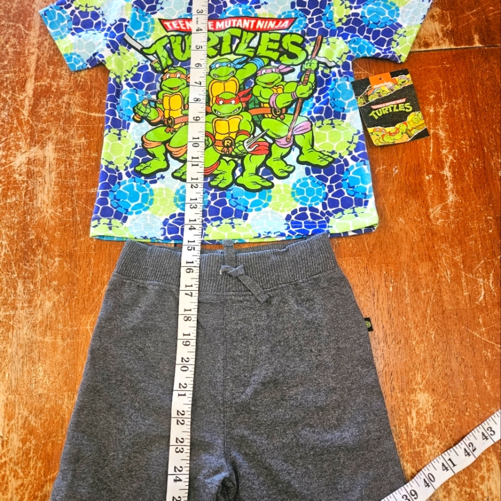 Nickelodeon Ninja Turtles. Boys 2 Piece shirt + shorts. Size 2T. New!!